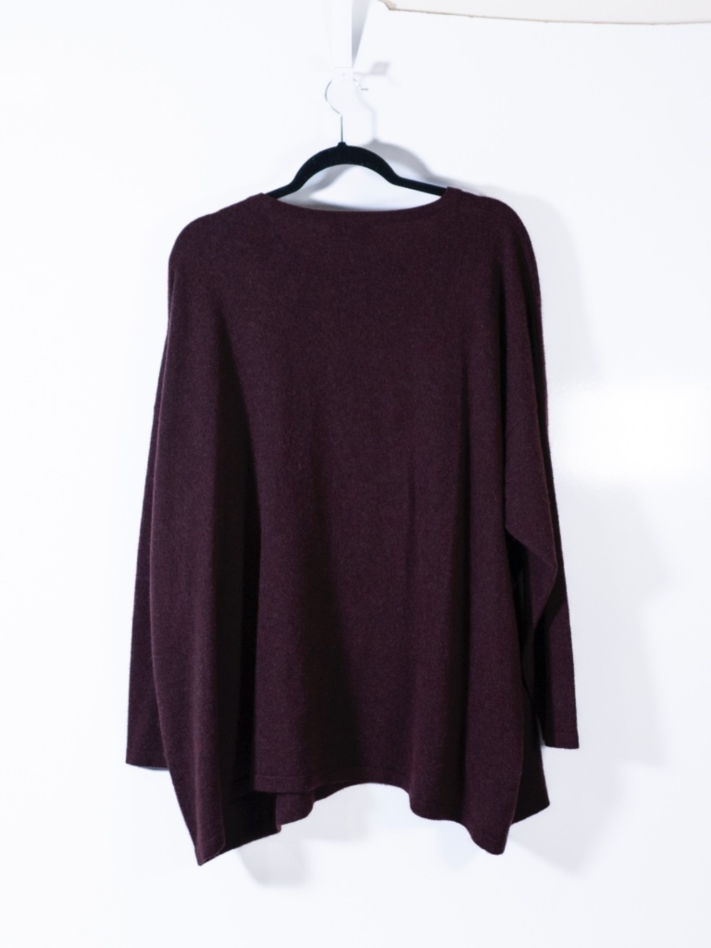 Eskandar 100% Cashmere Knit Crew Neck Long Sleeve Pullover Sweater Purple - Picture 4 of 4
